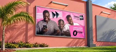 Bâche publicitaire grand format CanalBox événementielle