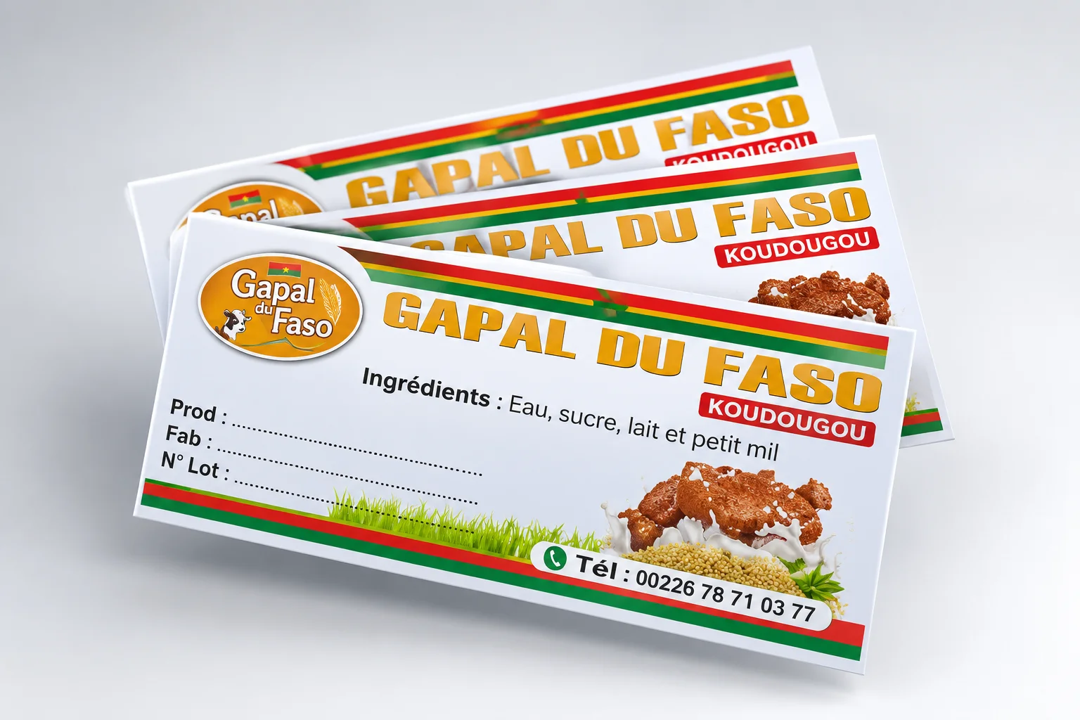 Tickets promotionnels et carnets de tombola Gapal du Faso