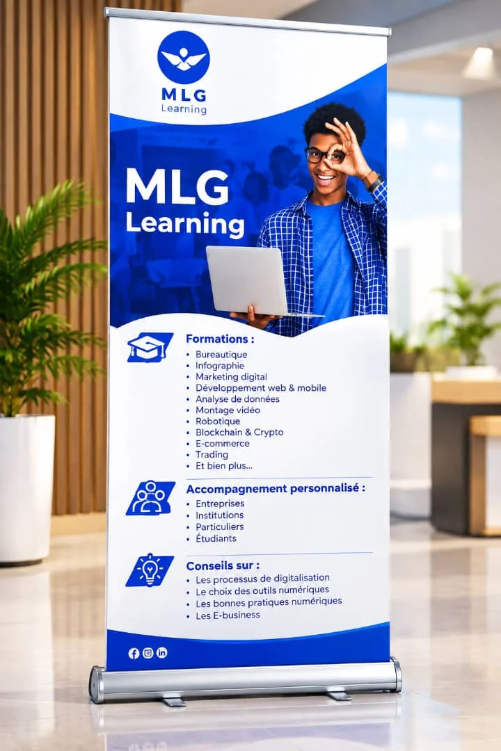 Roll-up rétractable événementiel MLG Learning